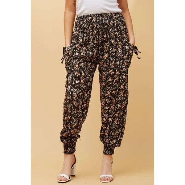 FLORAL PRINT BOHO HAREM PANTS