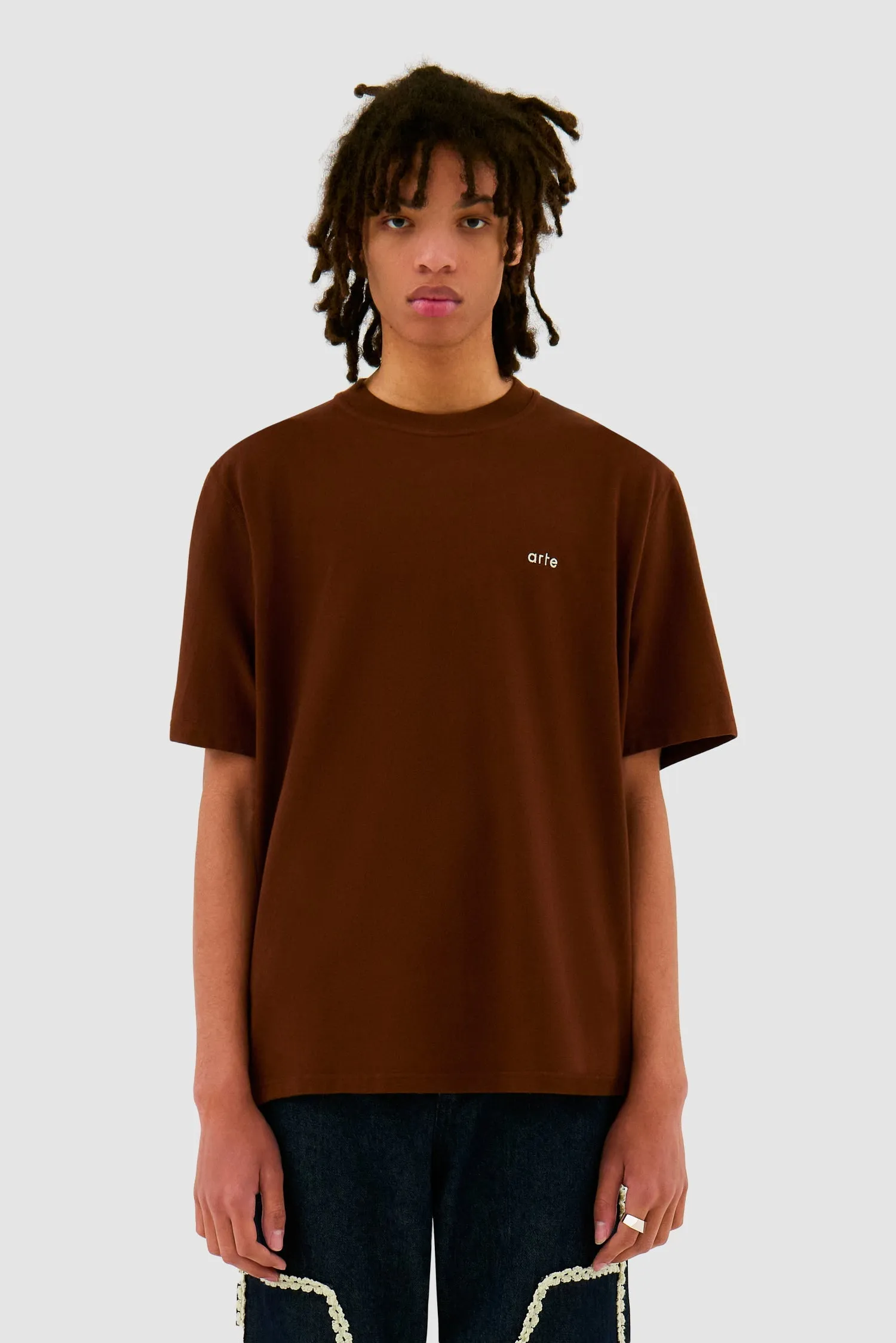 FLOWERS BACK TEE-SHIRT BROWN