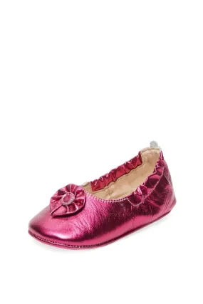 Fuschia Flower Elastic Flats