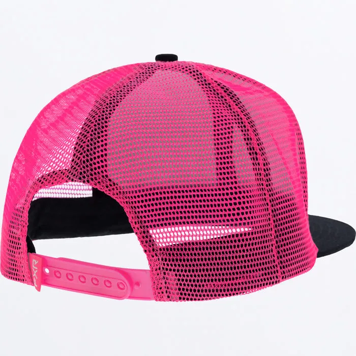 FXR Race Division Hat Black/Elec Pink