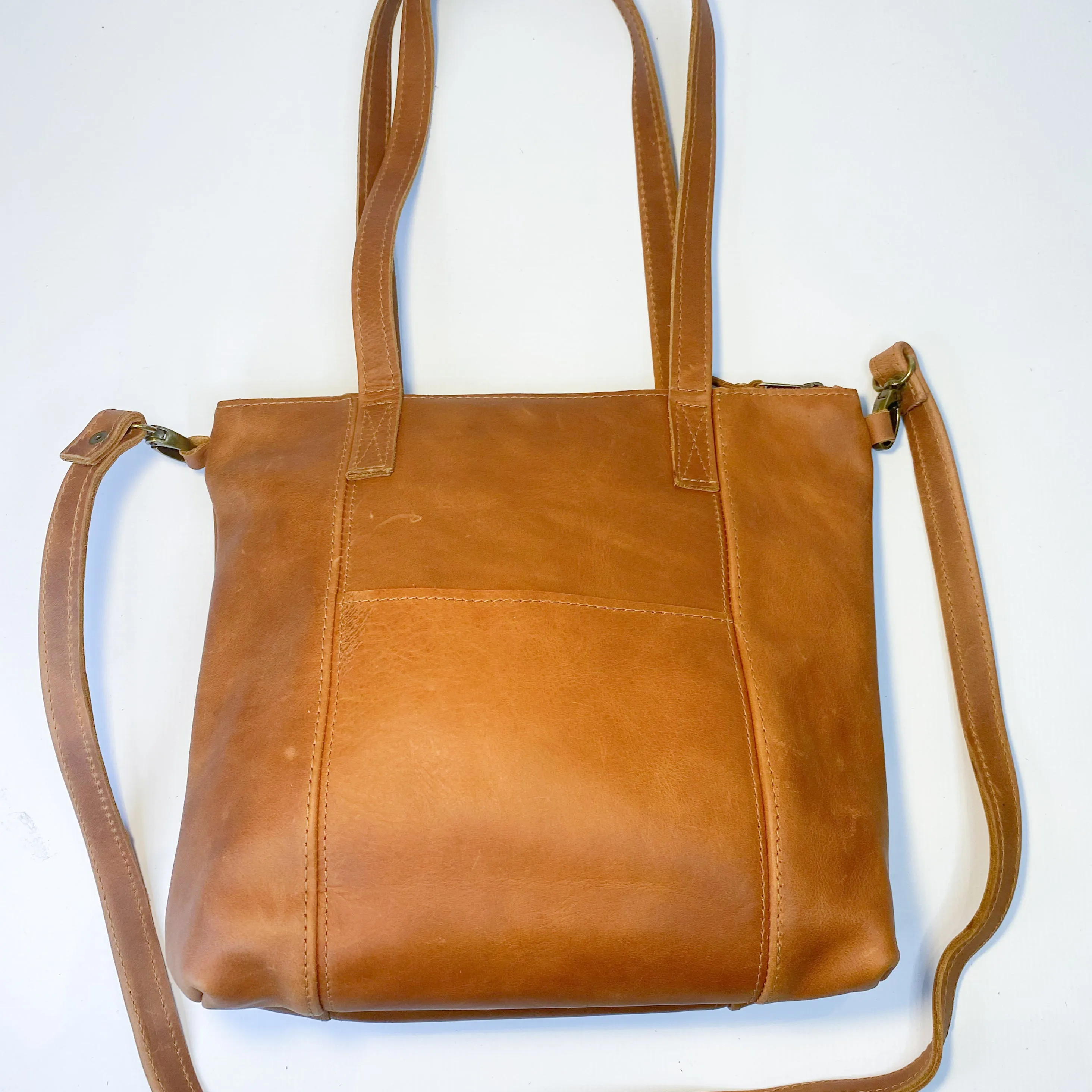 Gia leather tan tote bag