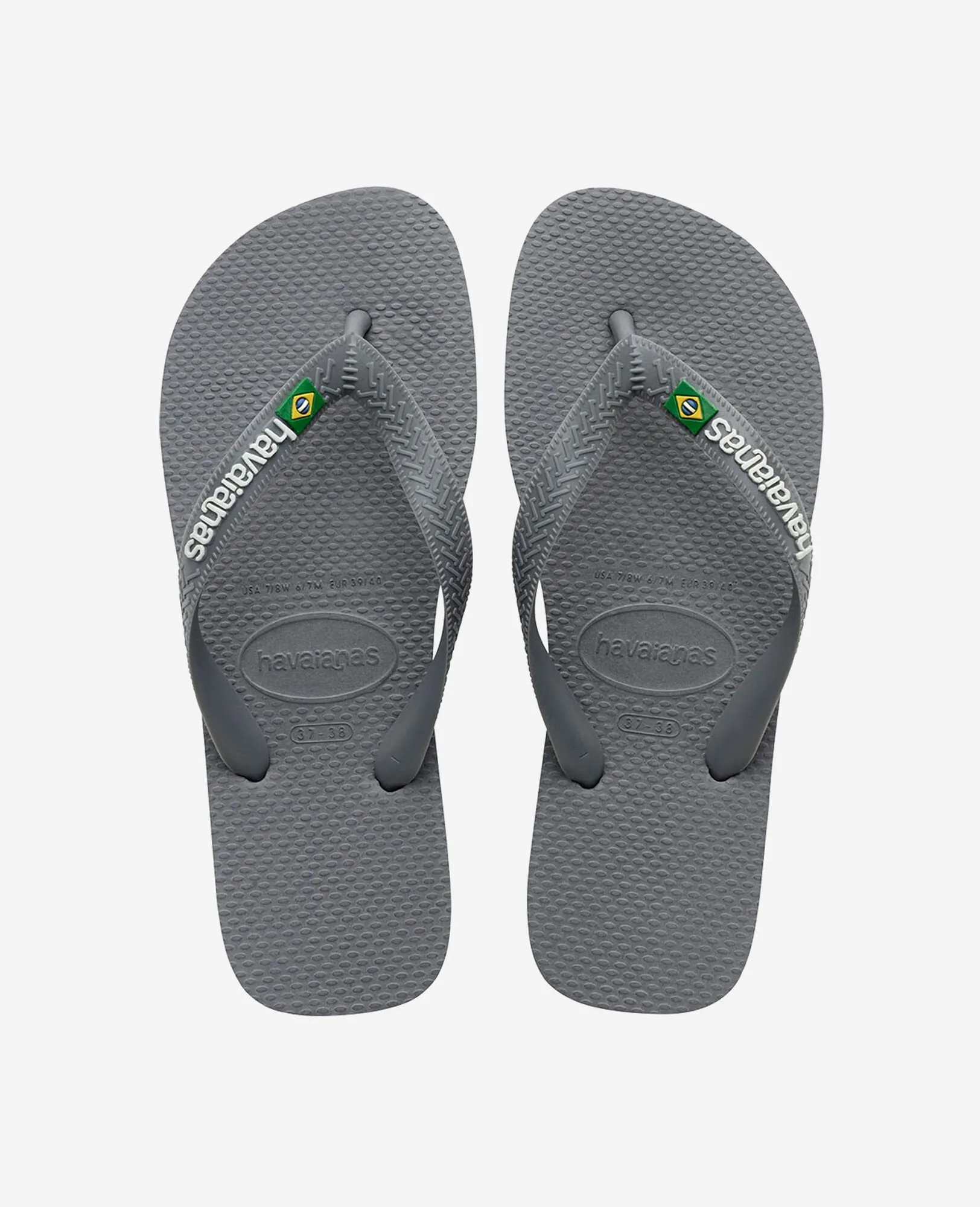 Havaianas Brasil Logo In Grey For Men