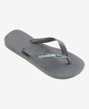 Havaianas Brasil Logo In Grey For Men