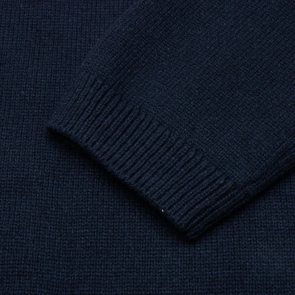 Heart Knit Sweater - Navy