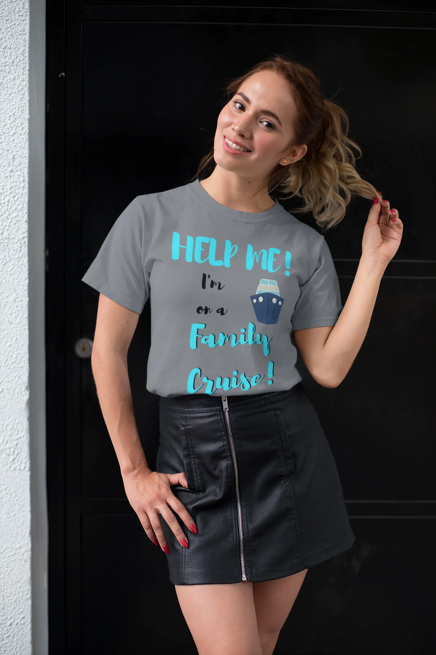 Help Me In a Family Cruise - DJ Short Sleeve Tee