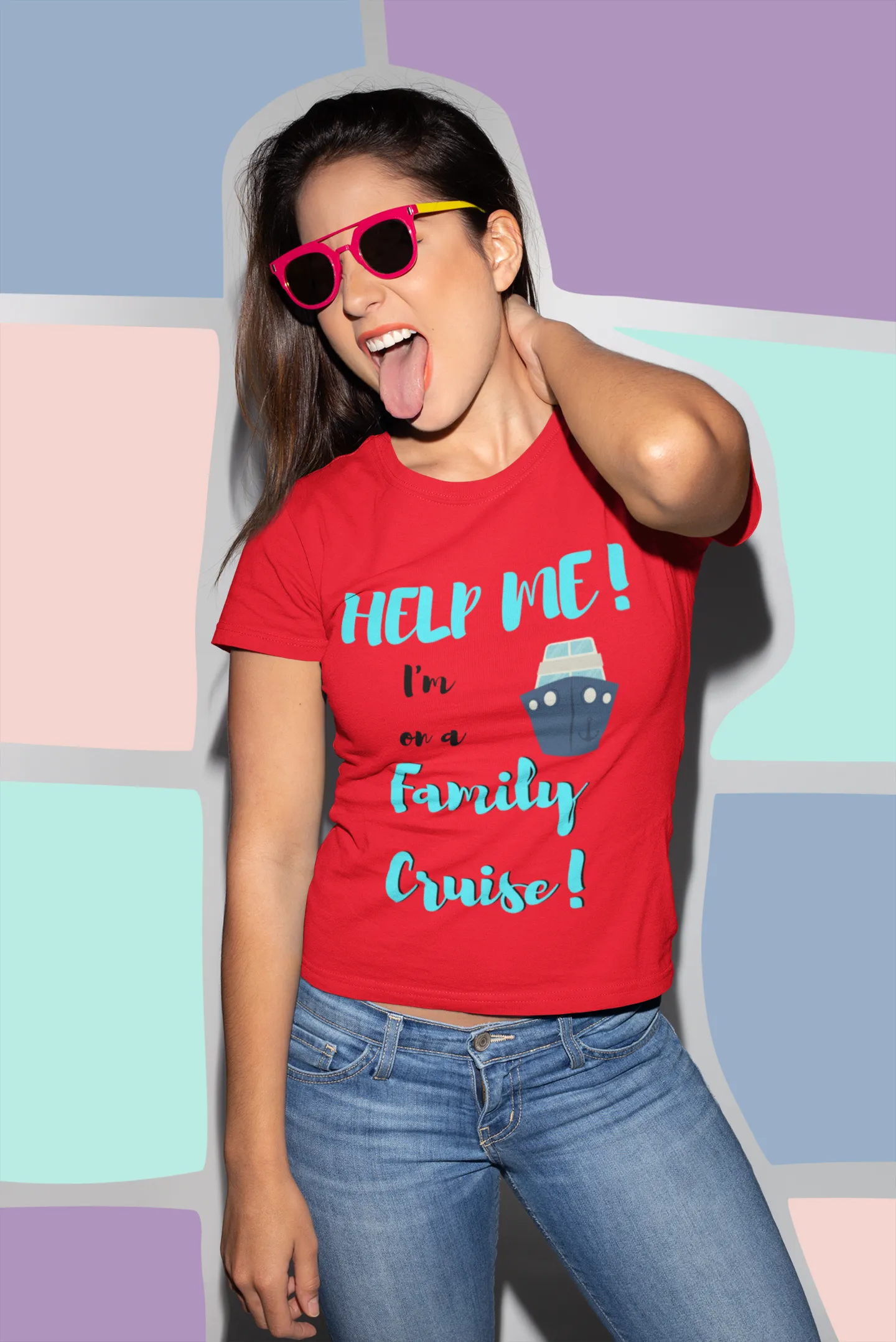 Help Me In a Family Cruise - DJ Short Sleeve Tee