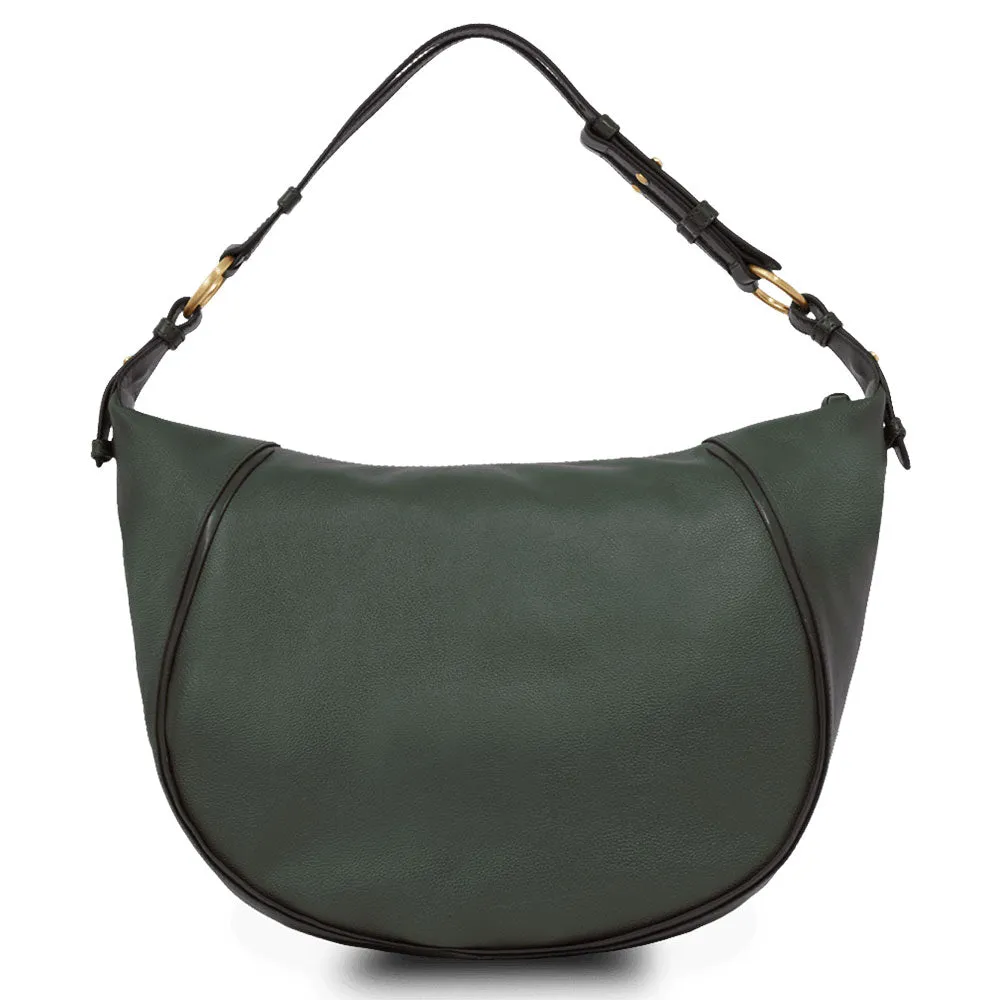 Hobo Bag Donna THE BRIDGE linea Domitilla in Pelle Verde