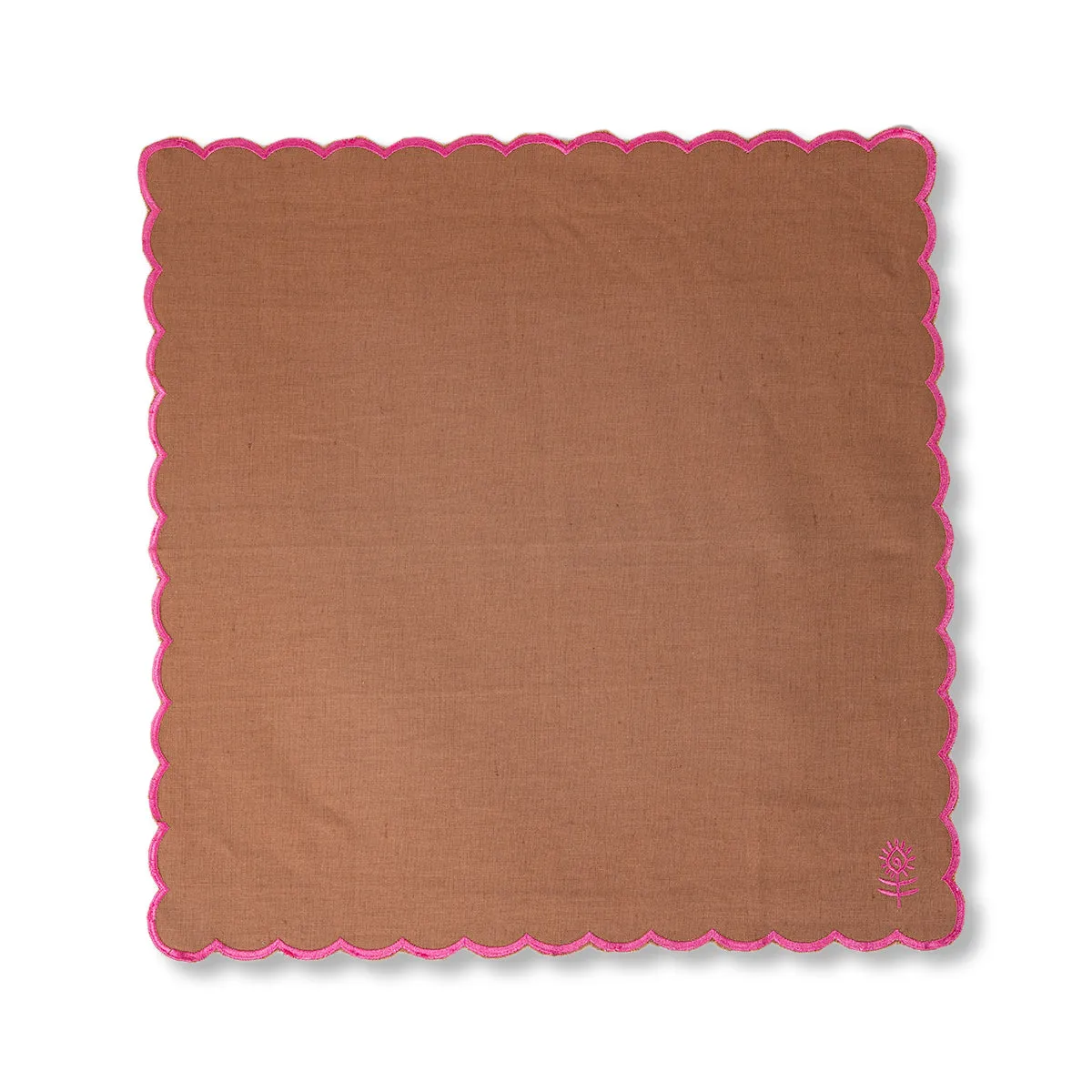 Icon Linen Napkins S/4 - Khaki   Hot Pink