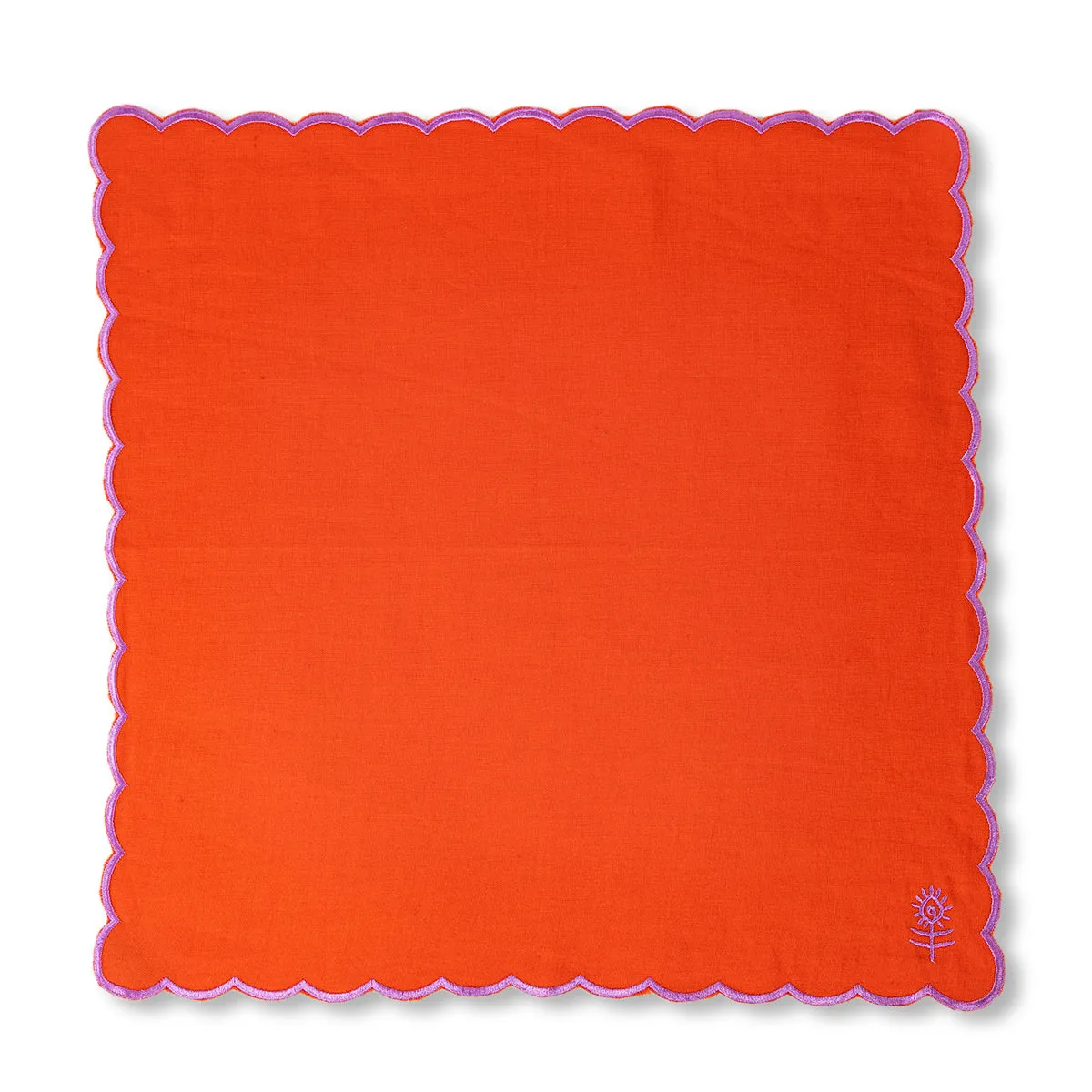 Icon Linen Napkins S/4 - Orange   Lilac