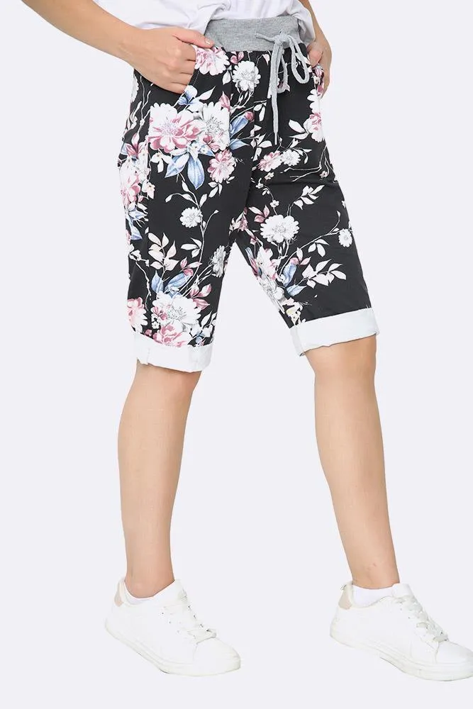 Italian Lily Print 3/4 Trouser