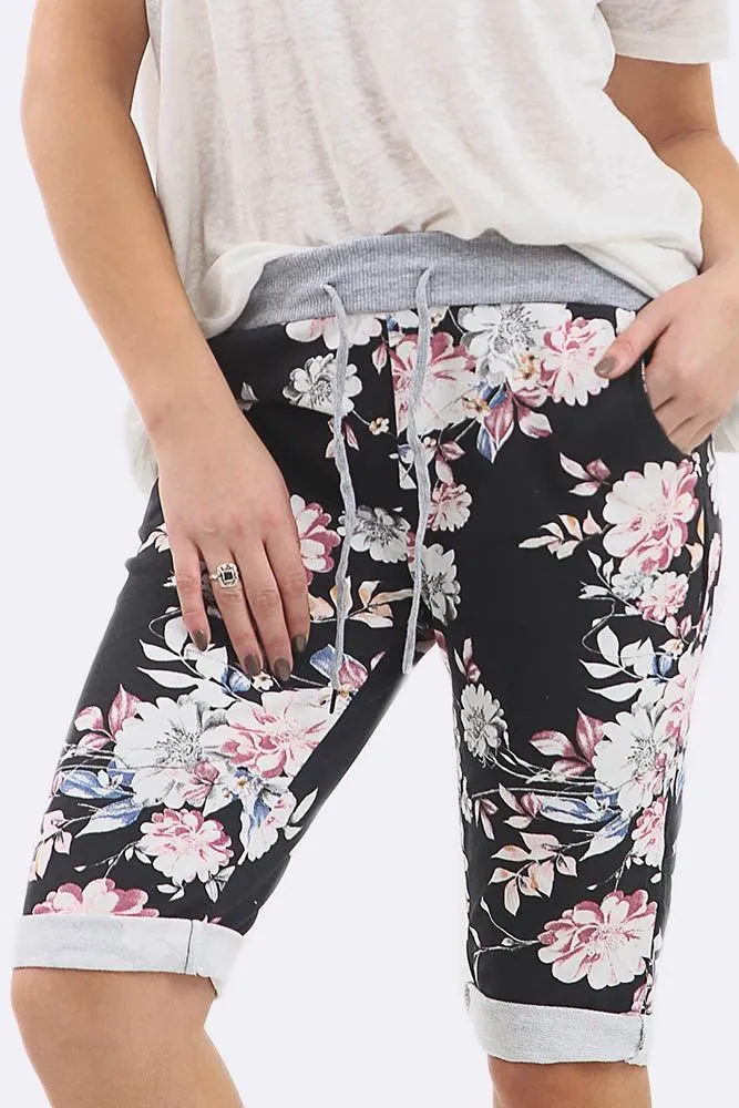 Italian Lily Print 3/4 Trouser