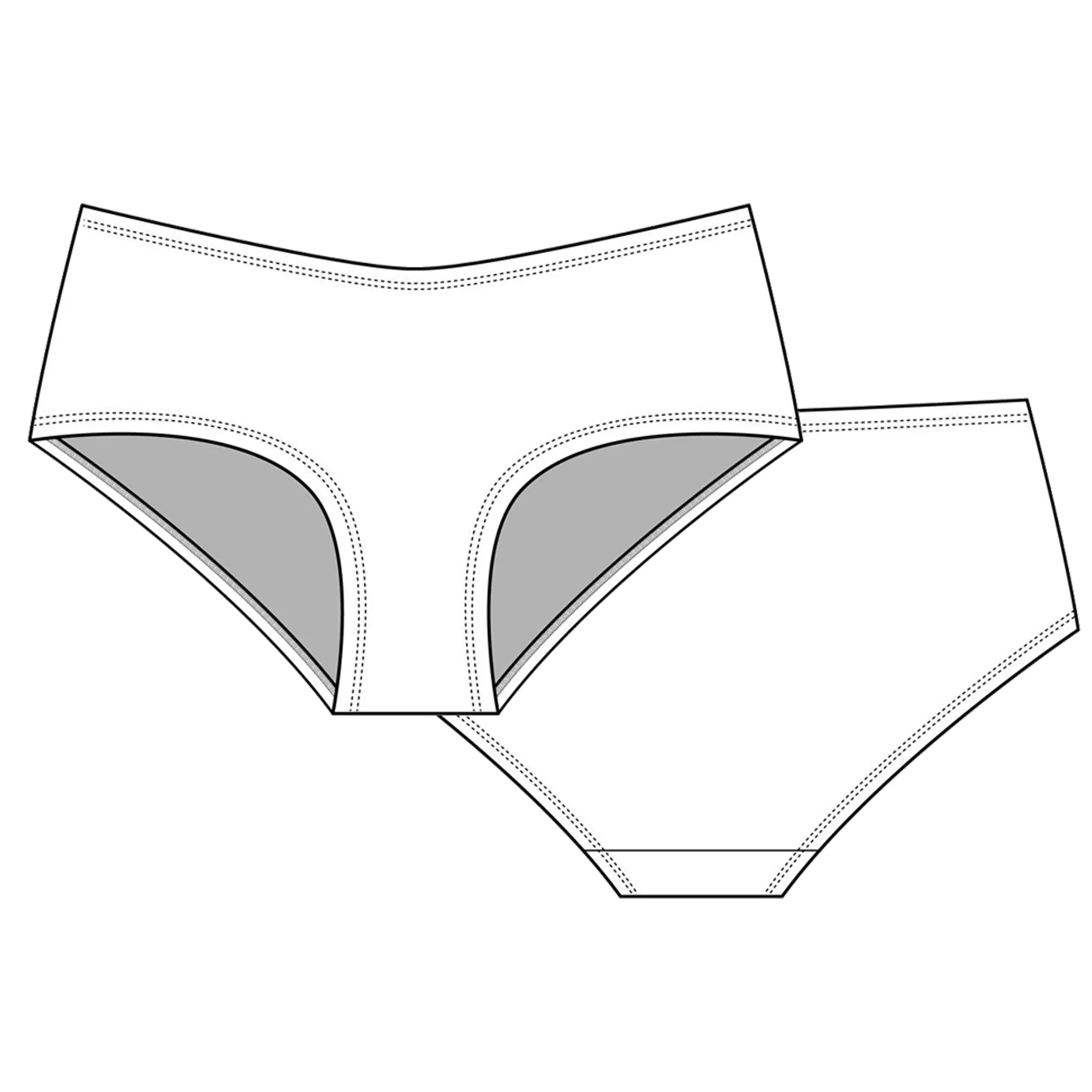 Jet Black Organic Cotton Hipster Panty