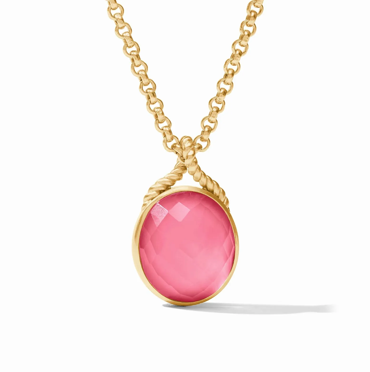 Julie Vos Nassau Stone Pendant, Peony Pink