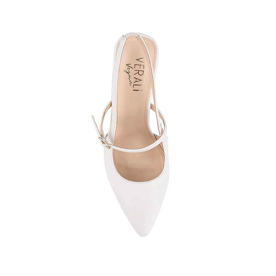 Kimchi Slingback Block Heels - White