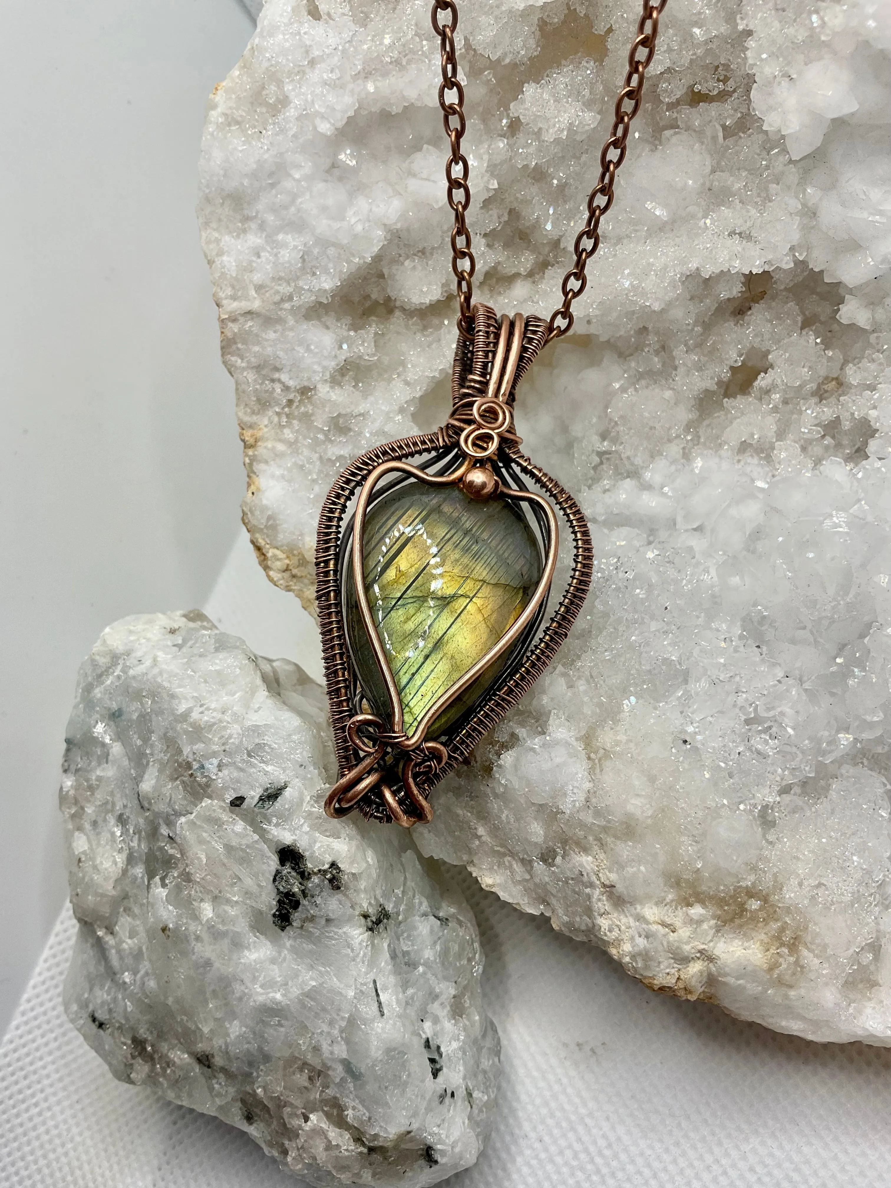 Labradorite Wire Wrapped Pendant