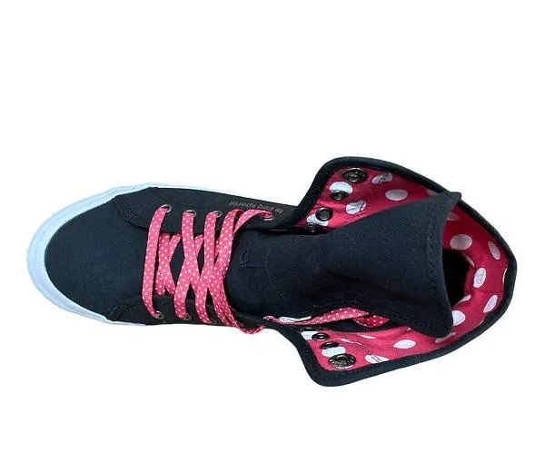 Le Coq Sportif women's sneakers shoe Deuville Plus 1311261 black fuchsia