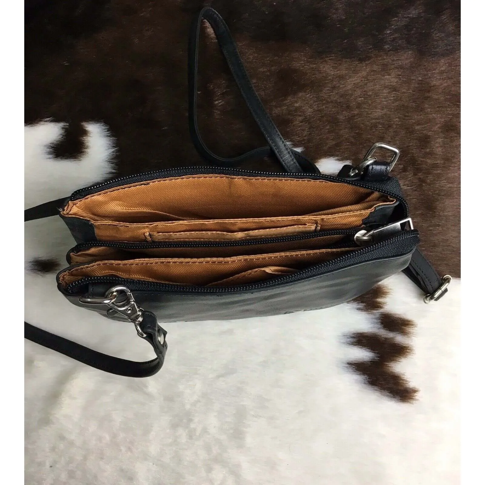 Leather Cross Body Satchel - KALGHI