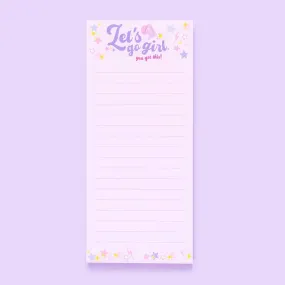 Let's Go Girl List Pad