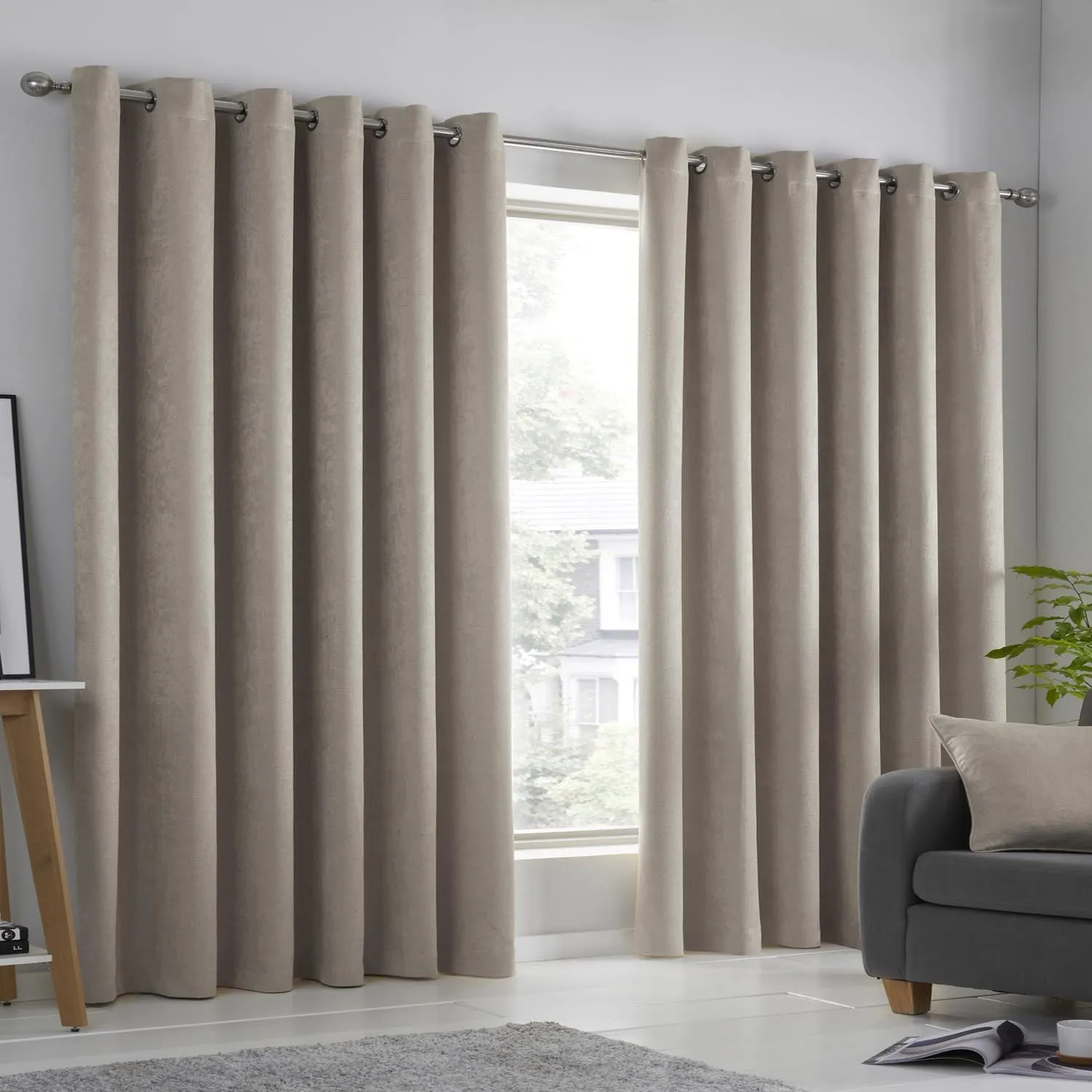 Luna Dim Out Eyelet Curtains