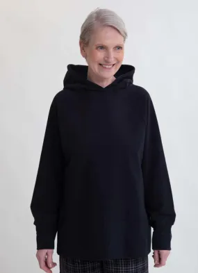 Marcella Organic Cotton Hoodie In Black