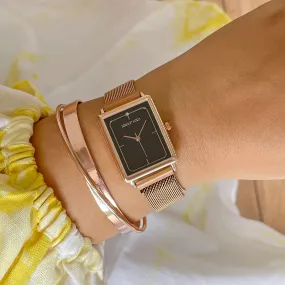 Mariposa Rosegold Watch Bracelet Stack