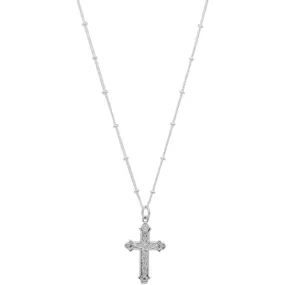 Mary Cross Pendant in Silver