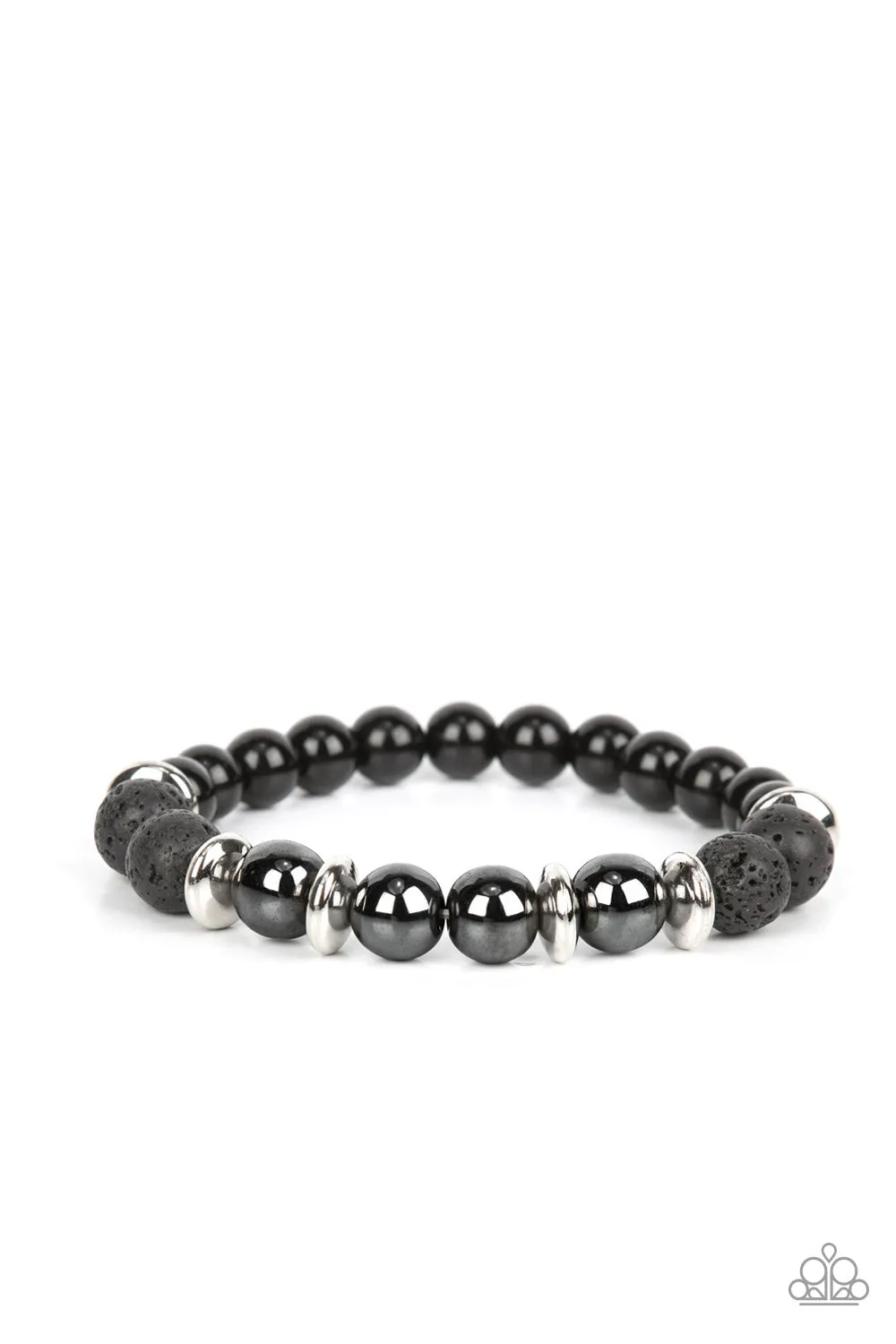 Mega Metamorphic - Black Lava Rock Urban Bracelet Paparazzi