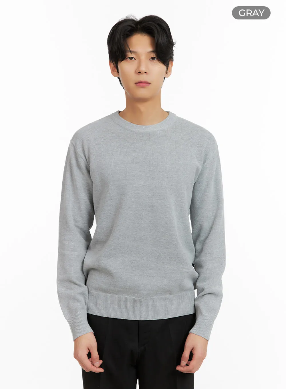 Men's Basic Crew Neck Sweater IA402