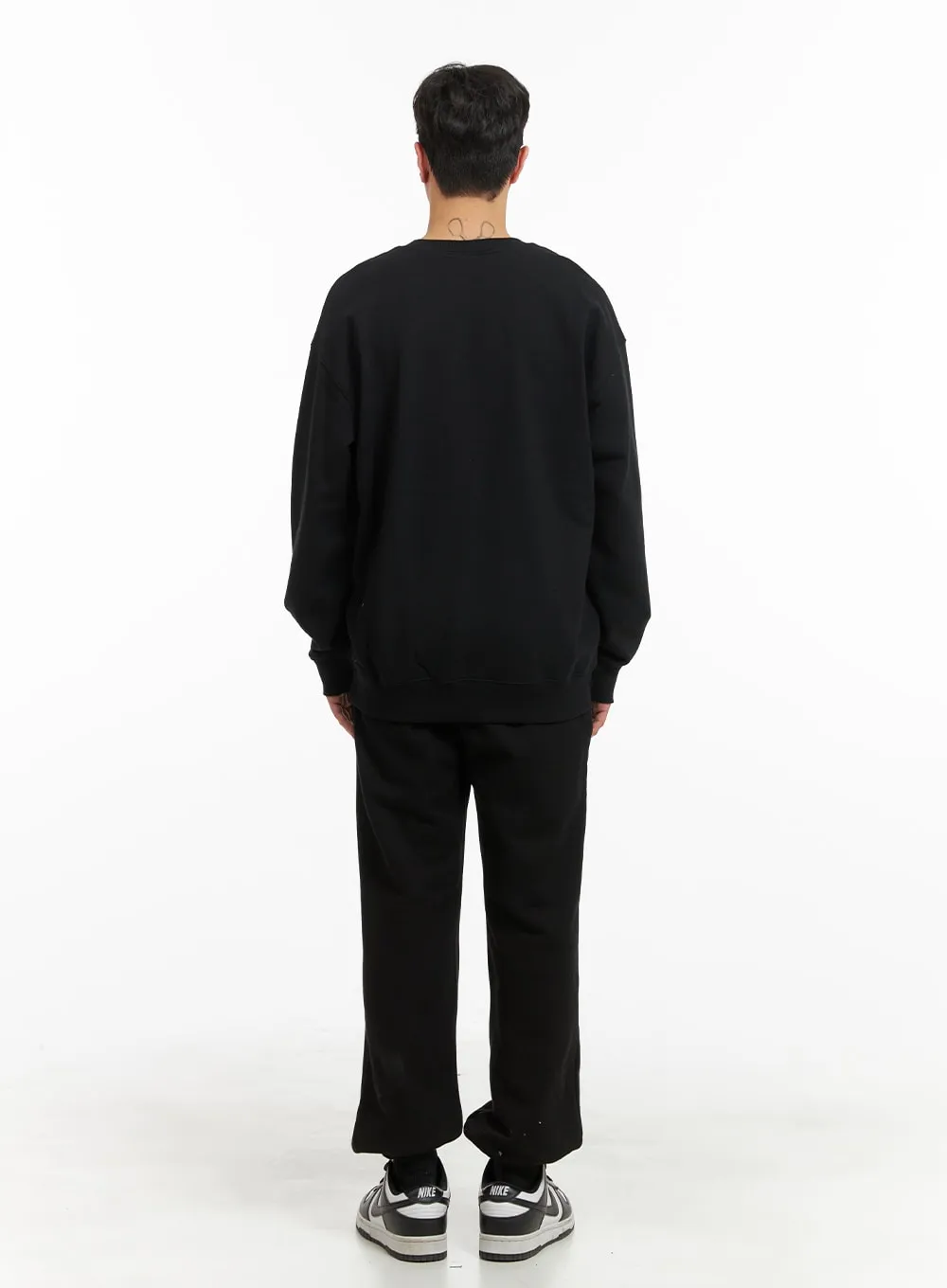 Men's Basic Crewneck Sweatshirt IA402 / Black