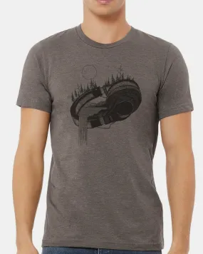 Men's Headphones & Nature T-Shirt