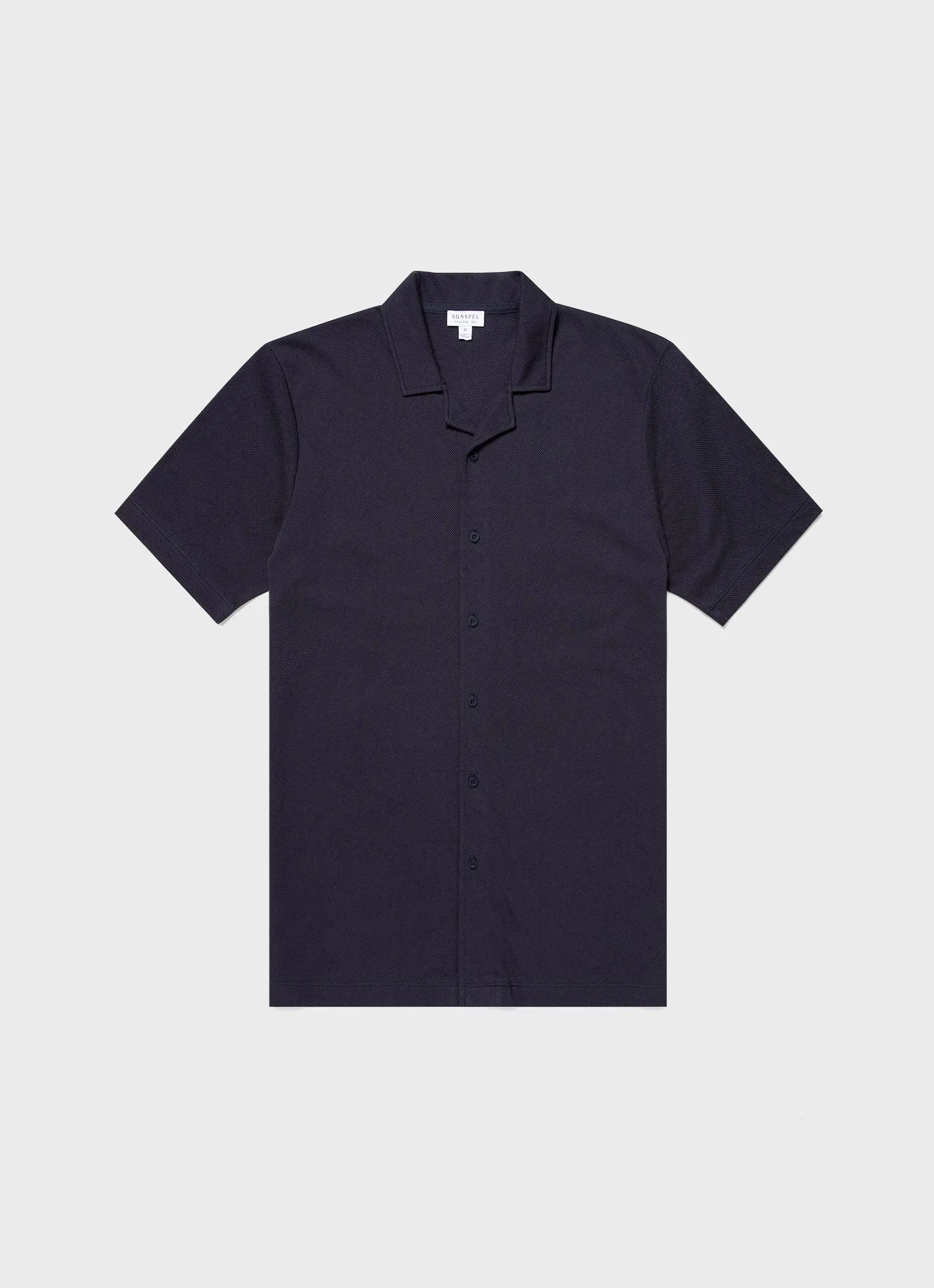 Men's Riviera Camp Collar Shirt in Navy