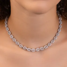 Micro Valentina Necklace in White Gold