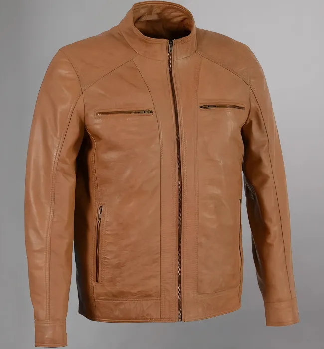 Milwaukee Leather Men's Lambskin Saddle Moto Leather Jacket