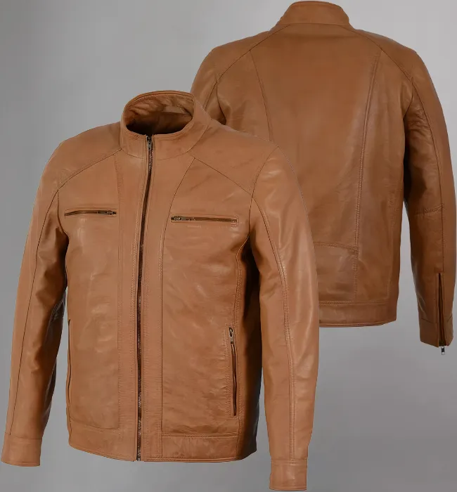 Milwaukee Leather Men's Lambskin Saddle Moto Leather Jacket