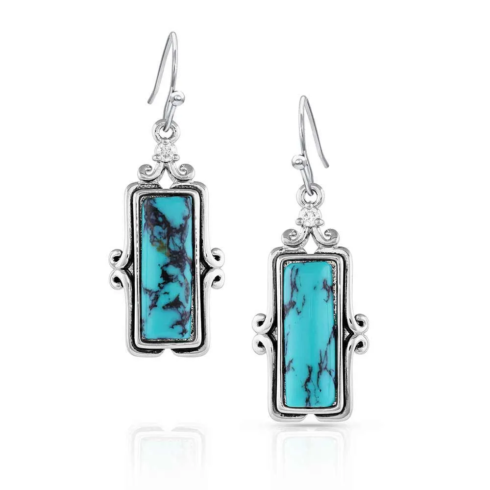 Montana Silversmiths Looking Glass Turquoise Earrings