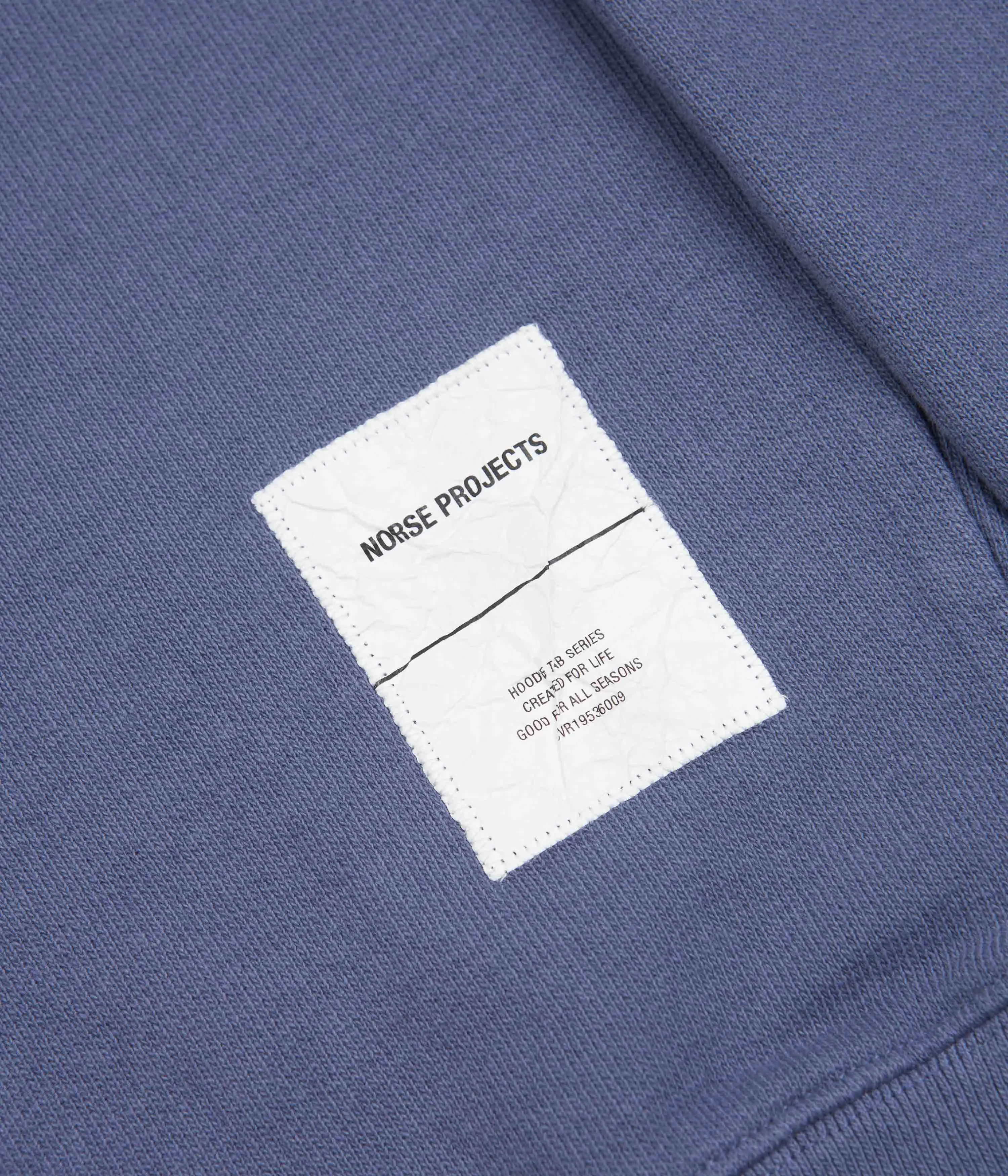 Norse Projects Fraser Tab Series Hoodie - Scoria Blue