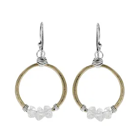 Original Hardware Herkimer Diamond Hoop Earrings