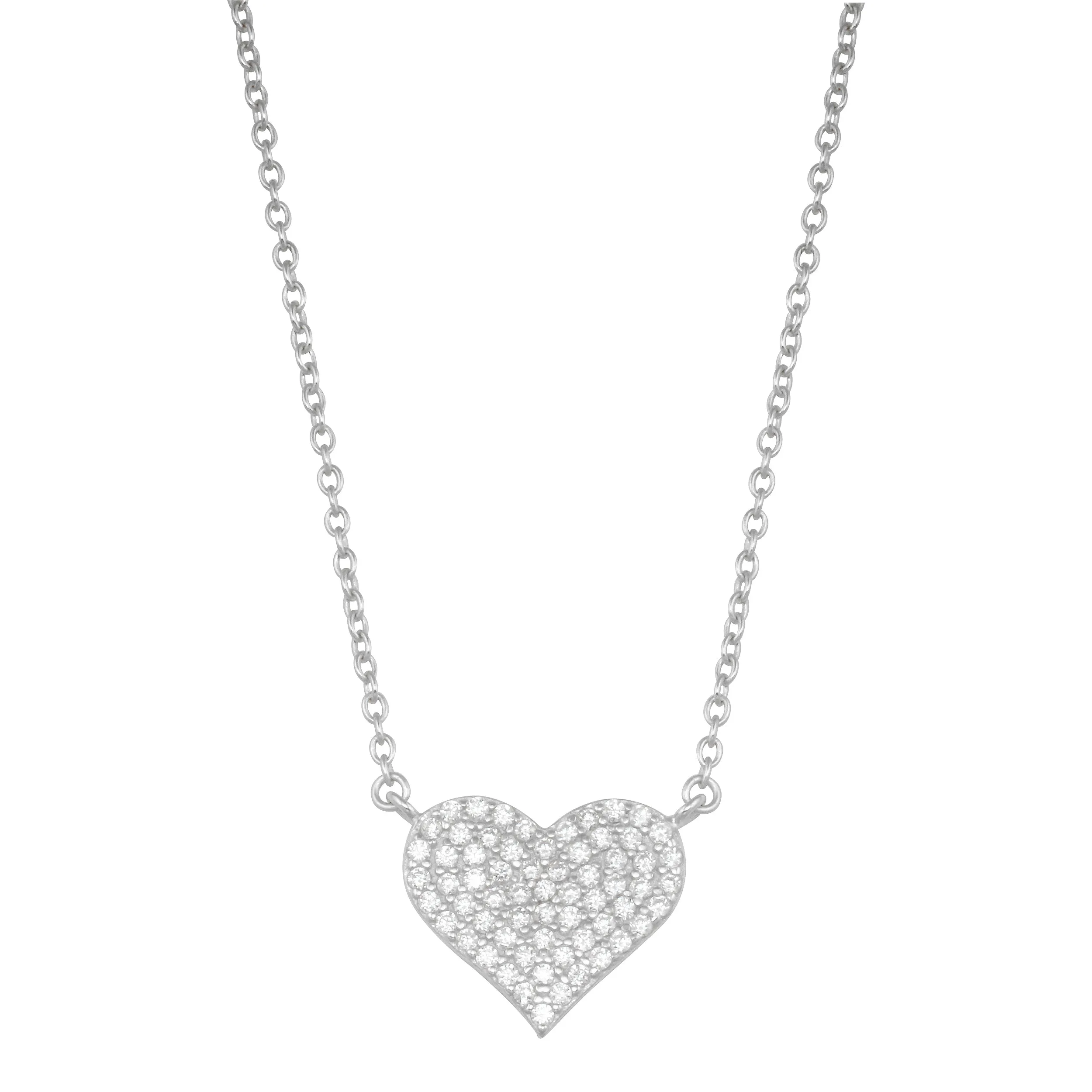 Pave Heart Necklace