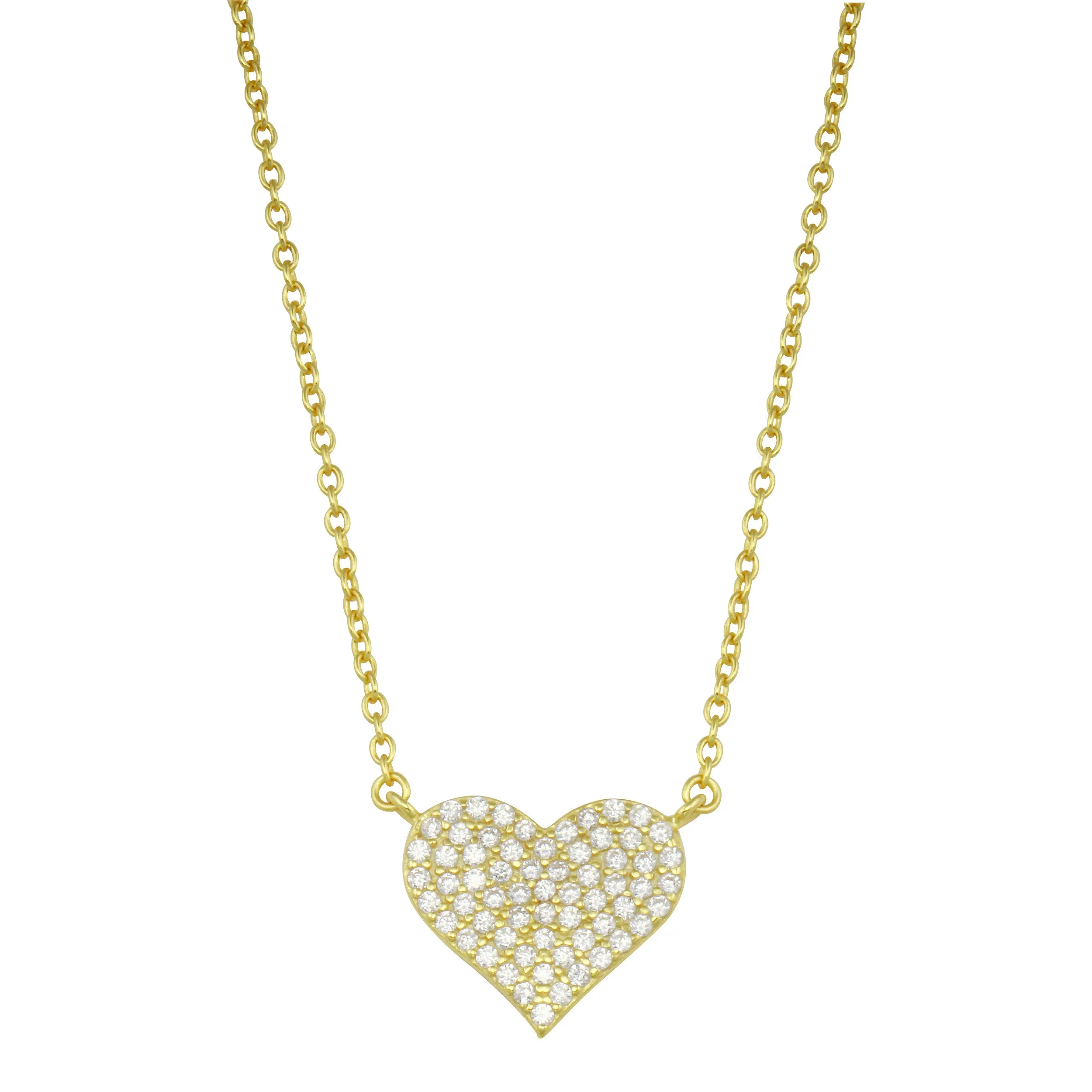 Pave Heart Necklace