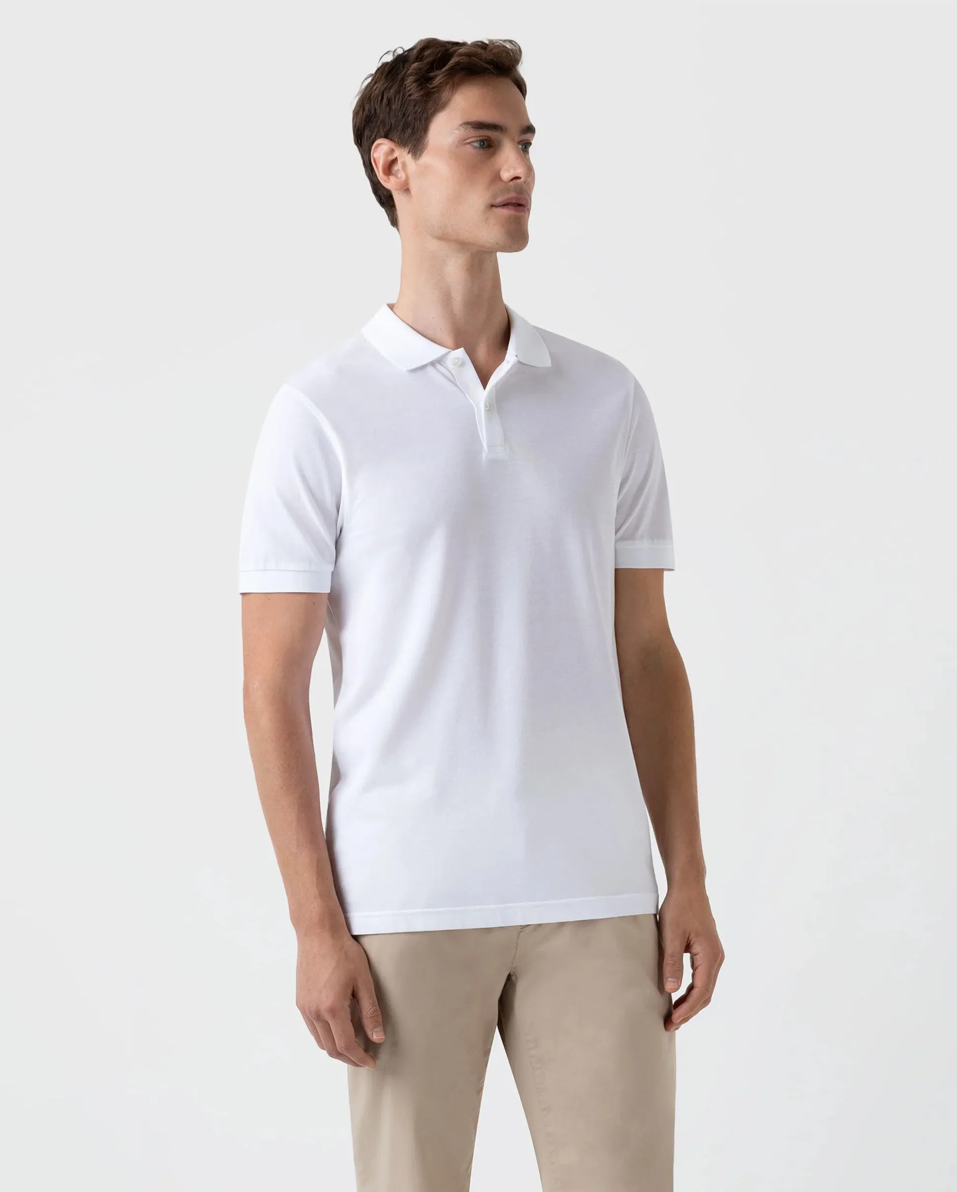 PIQUE POLO SHIRT / WHITE