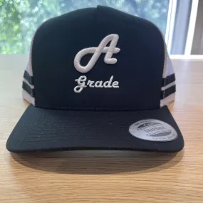 "A Grade" Trucker Cap - Black & White