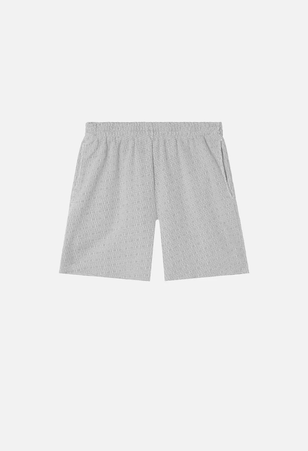 Raw Edge Jacquard Shorts / Dust