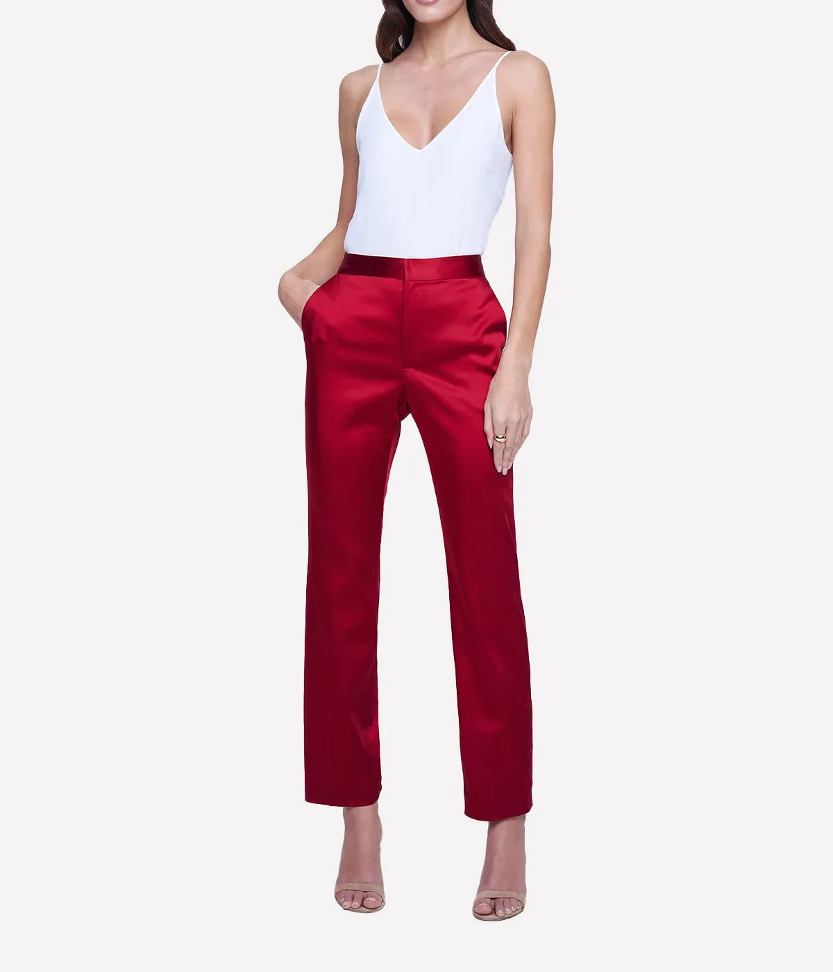 Rebel Trouser in Dark Tango Red