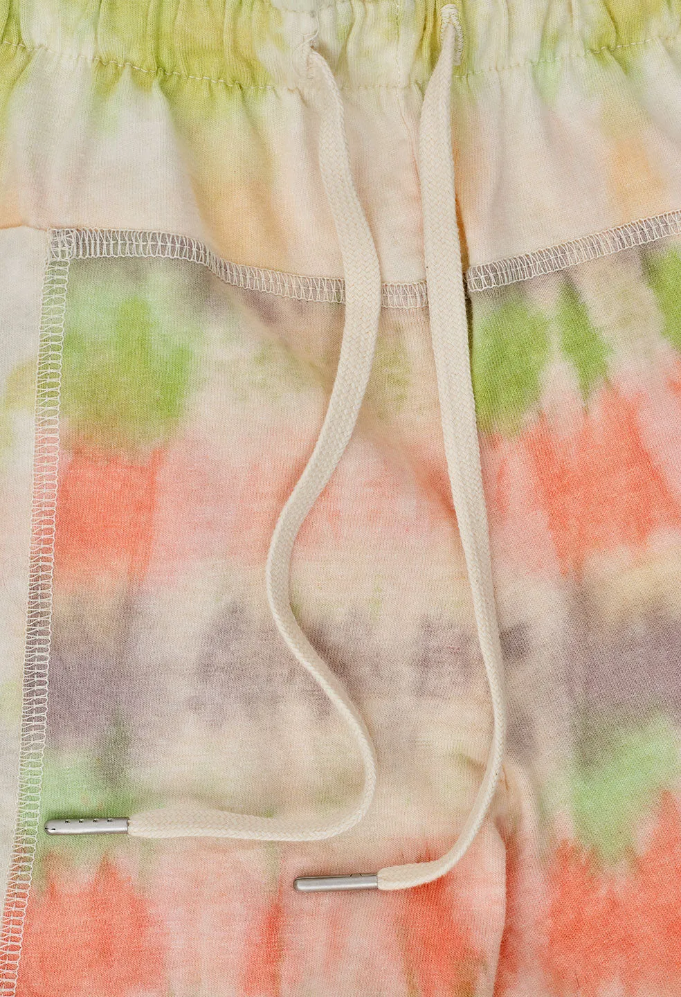 Reconstructed Tie Dye Shorts / Peach Multi