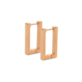 Rectangle earring rosé gold