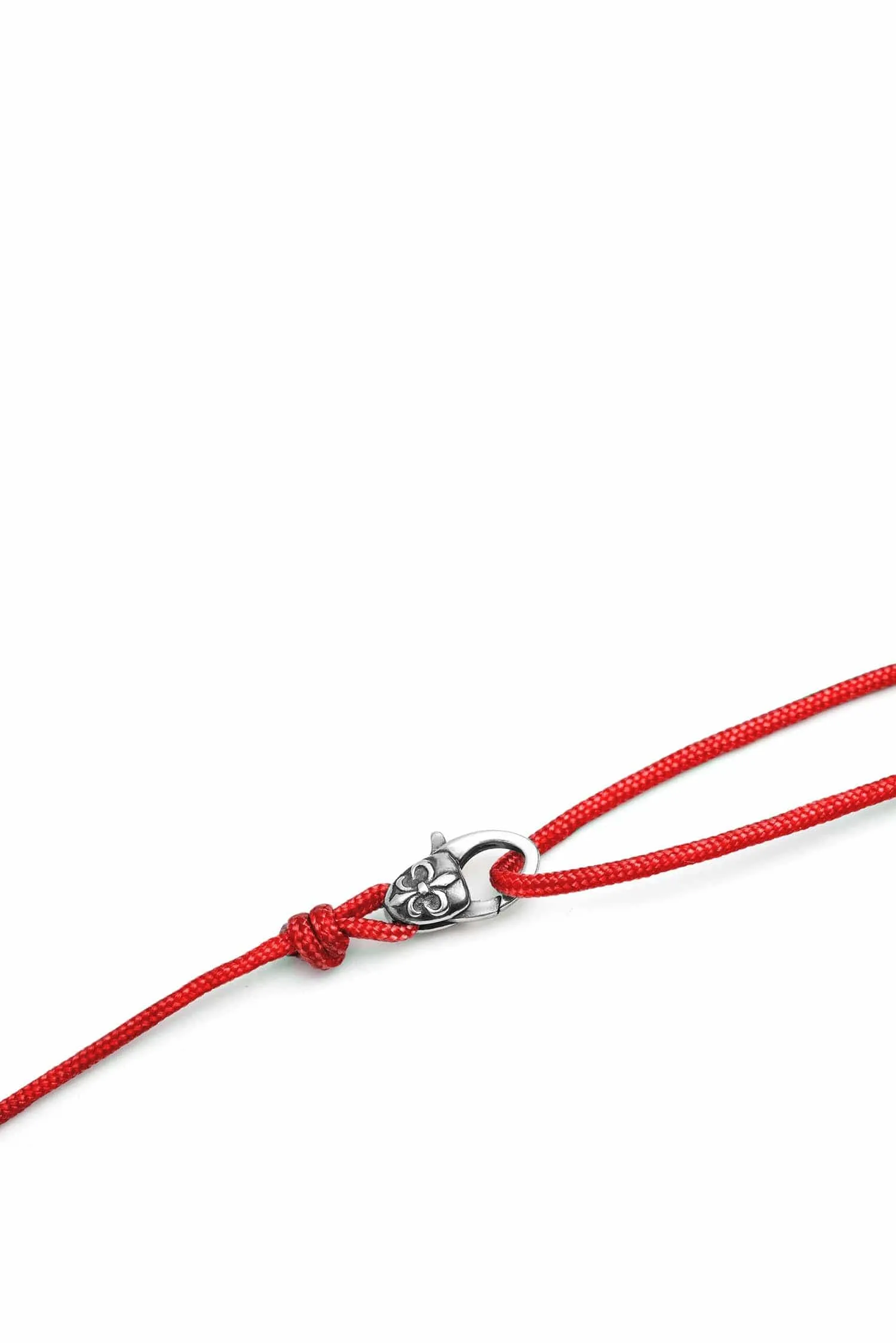 Red Wrap-Around String Bracelet with Sterling Silver Lock