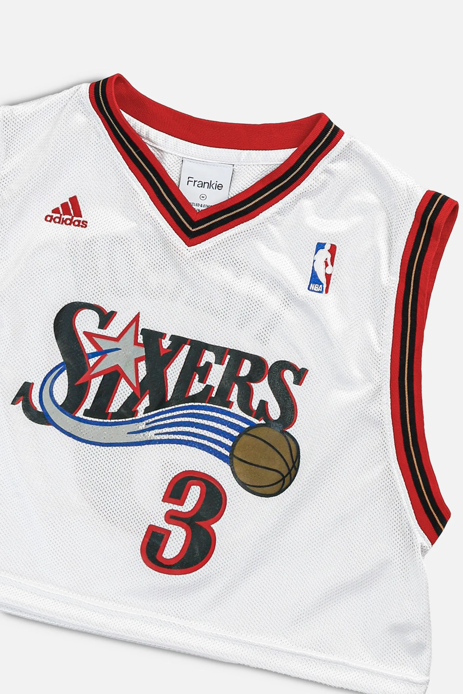 Rework Philadelphia 76ers NBA Crop Jersey - M