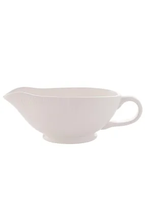 Ribbed Gravy Dish - White