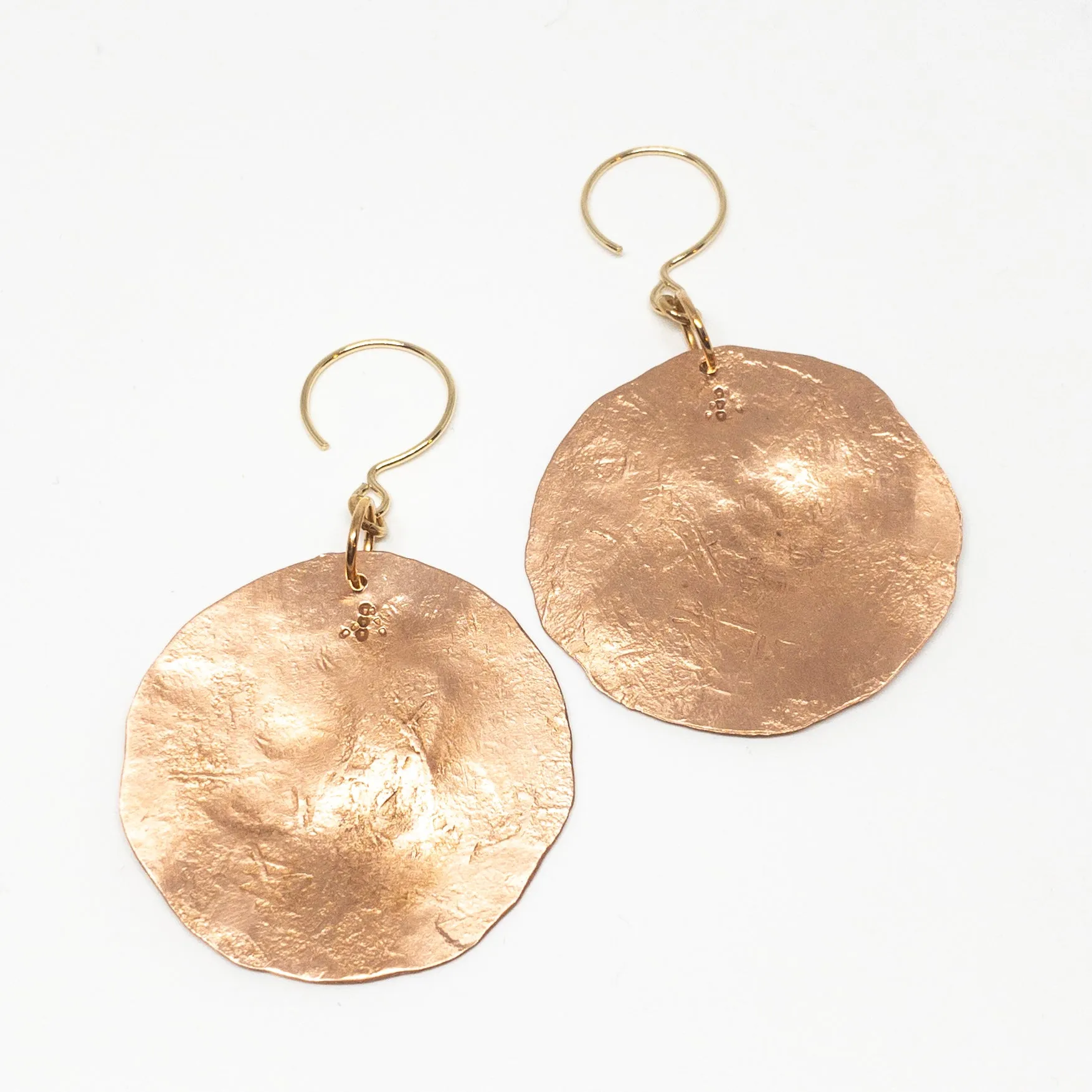 Sabi Disc Earrings - Copper