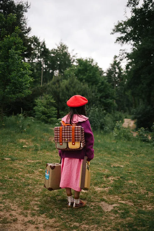 School Bag - Adventure - Tartan Stormy Purple